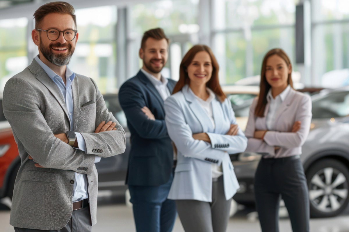 Mitarbeiter im Autohaus 