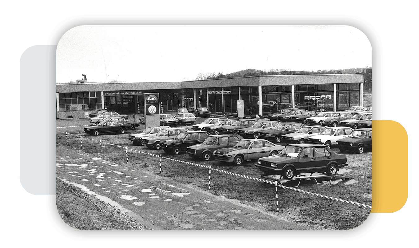 Neubau der Werkstatt und Ausstellung in der Waldseer Straße (heutiger Standort). Foto von 1979